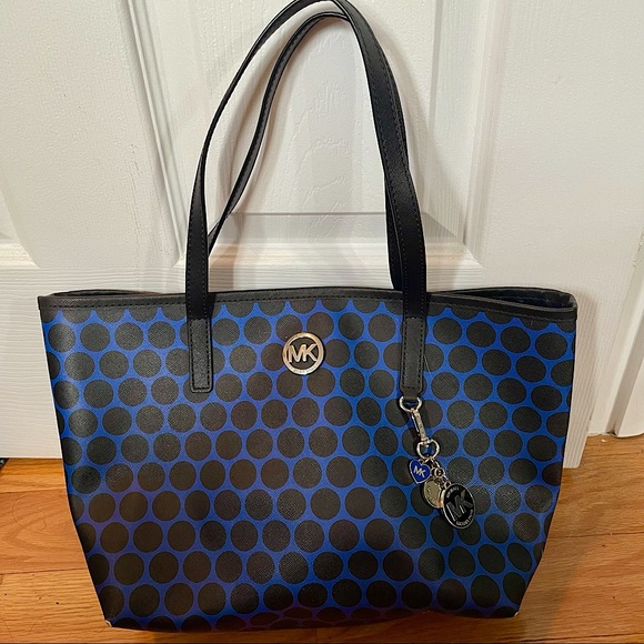 MICHAEL Michael Kors Royal Blue & Black polka dot - Picture 1 of 7